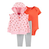 Conjunto 3pc Moletom Morango
