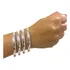 Conjunto 4 Braceletes Fio Super Grosso 6 Mm Prata 925k