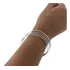Conjunto 4 Braceletes Kit Pulseiras Algema Argola Prata 925k