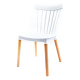Conjunto 4 Cadeira Windsor Ellen Base Em Madeira Wood Cor Da Cadeira Branca