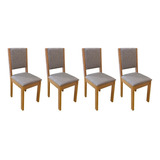 Conjunto 4 Cadeiras Madeira