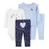 Conjunto 4 Peças Carter's Bebe Menina 100%algodao