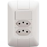 Conjunto 4x2 Com 1 Interruptor Simples 6 A 250 V E 2 Tomadas 2p+t 20 A 250 V Tramontina Aria Branco