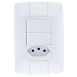 Conjunto 4x2 Com 2 Interruptores Simples 6 A 250 V E 1 Tomada 2p+t 10 A 250 V Tramontina Aria Branco