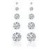 Conjunto 5 Pares Brincos Cravejada Zirconia Varios Tamanhos