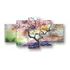 Conjunto 5 Quadros Mosaico Pintura Árvore De Cerejeira Linda