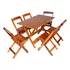 Conjunto 6 Cadeiras E 1 Mesa Dobrável 120x70 Mel