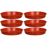 Conjunto 6 Pratos Para Vasos 5,5 Litros Plásticos Redondos