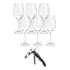 Conjunto 6 Taças Cristal Bohemia Vinho Grand Sommelier 650ml Com Saca Rolha Woff