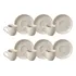 Conjunto 6 Xícaras 120ml E 6 Pires Bio Latte Porto Brasil Cor Bege