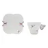 Conjunto 6 Xícaras De Chá De Porcelana Borboletas Com Pires Branco 200ml Wolff
