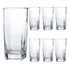 Conjunto 6pç Copos Quadrado 260ml Resistente Para Casa Hotel