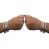Conjunto 8 Braceletes Grande Fio Grosso 4 Mm Prata 925k