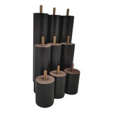 Conjunto 9 Pés Anti Refluxo De Madeira Para Cama Box Pés Fix