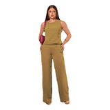 Conjunto Alfaiataria Calca Wide