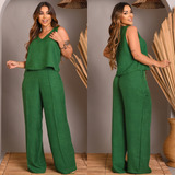 Conjunto Alfaiataria Feminino Pantalona