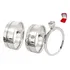 Conjunto Anel + Par De Alianças De Prata 950 7mm C/ Pedras
