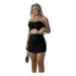 Conjunto Anne Top Tomara Que Caia Saia Curta Drapeada Femini