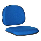 Conjunto Assento E Encosto Para Cadeira Escritório Top! Cor Azul-royal