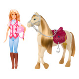 Conjunto Barbie Com Cavalo
