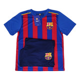 Conjunto Barcelona Infantil Oficial Jogador Camisa + Bermuda