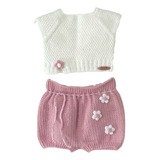 Conjunto Bebe Croche Flor