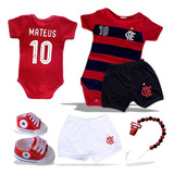 Conjunto Bebe Flamengo Personalizado
