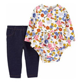Conjunto Bebe Menina Original Importado Algodão 2 Peças