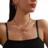 Conjunto Bijuteria Festa Laço Formoso Pedraria  4o0119