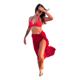 Conjunto Biquini E Saida