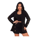 Conjunto Blazer Short Saia