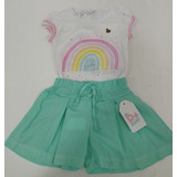 Conjunto Blusa Estampada Shorts