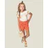 Conjunto Blusa Floral E Shorts - Menina Tamanho 4 A 14