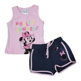 Conjunto Blusa Shorts Minnie