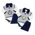 Conjunto Body Bebê Pagão Luxo Rn Menino(a) Bordado 3 Peças