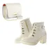 Conjunto Bota E Bolsa Feminina Elegante Super Linda E Leve