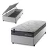 Conjunto Box Baú Benton Cinza 88x188x78 C/ Molas Ensacadas