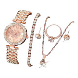 Conjunto Brilhantes Relogio Corrente