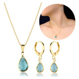 Conjunto Brinco Argola Cordao