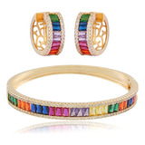Conjunto Brinco Argola Pulseira