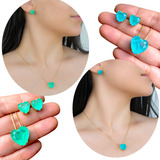 Conjunto Brinco Colar Cravejado