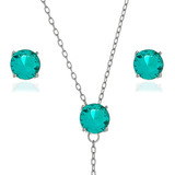 Conjunto Brinco Colar Gravata