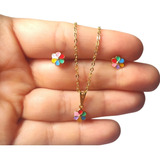 Conjunto Brinco Colar Infantil