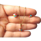 Conjunto Brinco Colar Infantil