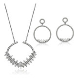 Conjunto Brinco Colar Zirconia