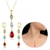 Conjunto Brinco Cordão Feminino Folheado Embalado Presente