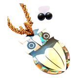 Conjunto Brincos Onix Colar