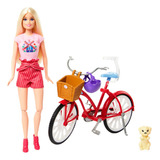 Conjunto Brinquedo Barbie Bicicleta