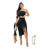 Conjunto Buble Saia Plissada