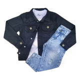 Conjunto Calca Jeans Camiseta